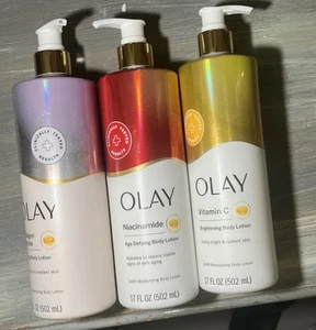 3 Olay Loción Olay Retinol24, Péptido de Colágeno, Niacinamida y Vitamina C. 17oz - Imagen 1 de 4