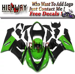 Carena per KAVASAKA Ninja 636 05 06 ZX-6R kit carrozzeria carena verde e nero - Foto 1 di 6