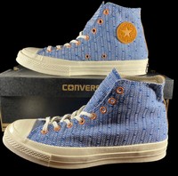 converse pride chuck taylor hi all star white and rainbow lightning bolt trainers