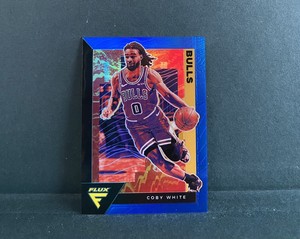 2020-21 Flux Basketball Coby White Blue Prizm #’d 73/99 Chicago Bulls