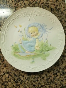 Megan and Friends "Springtime" by Heartline collection plate 8-1/2" - Picture 1 of 6