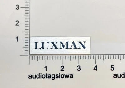 Logotipo de insignia de tocadiscos Luxman para cubierta antipolvo de metal se adapta a cubierta antipolvo Reloop Foto 1 de 4