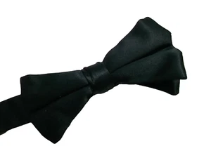 Bow Tie MENS Dickie Bowtie Adjustable VINTAGE RETRO Silky Black 1990s - Picture 1 of 5