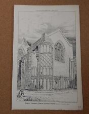 Antique Architects print North Transept Christ Church Hants  building News 1886