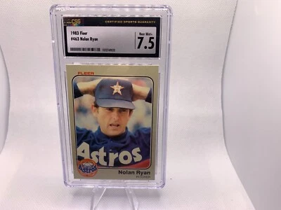 Nolan Ryan 83' Fleer #463 CSG Graded 7.5 - Image 1 of 2