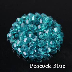 3mm 4mm 6mm 8mm Bicone Faceted Crystal Glass Loose Crafts Beads Jewelry Making