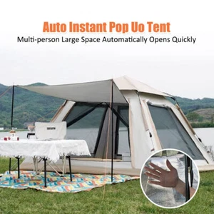 2.1M Full Automatic Instant Pop Up 4 Man Camping Tent Outdoor Hiking Shelter AU - Picture 1 of 5