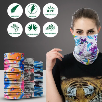 Unisex Cabeza Cara Cuello Polaina Tubo Bandana Bufanda A Prueba de Polvo Deportes al Aire Libre Foto 1 de 4