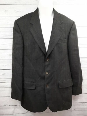 Oscar de la Renta Hombres Blazer 2 Botones Marrón Negro Tostado Tweed 100% Lana Chaqueta 40L Foto 1 de 4