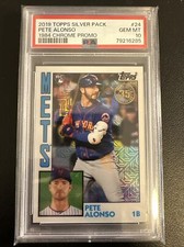 Pete Alonso - 2019 Topps Chrome Silver Pack 1984 RC PSA 10 NY Mets