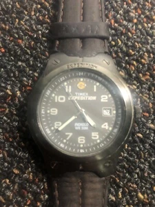 Timex Expedition Indiglo WR 50M Quartz Analog Men Watch Date New Battery Outdoor - Picture 1 of 13