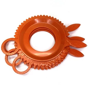 (4) Vintage Serva-Plate Plastic Sun Flower Paper Plate Holders Orange MCM Lot - Picture 1 of 7