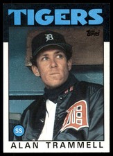 1986 Topps B Alan Trammell #130 NM-MT Or Better Detroit Tigers