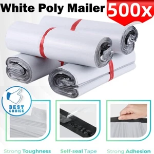 500x Poly Mailer Bags Mailing Satchel Plastic Courier Self Sealing Shipping Bags - Picture 1 of 21