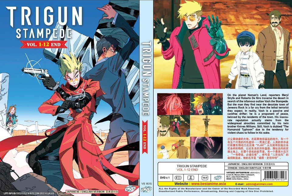 ENGLISH DUBBED ANIME Trigun Stampede (Vol.1-12End) DVD ALL REGION - image 1 of 1
