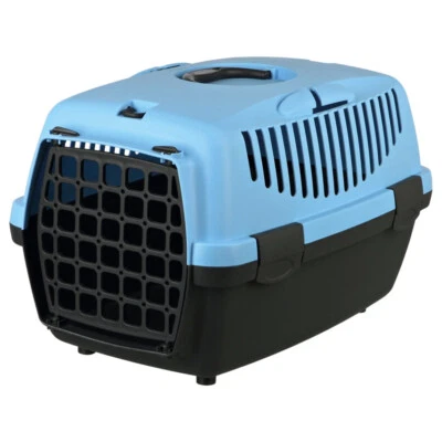 Trixie Transportbox Capri Dunkelgrau/Pastellblau für Hunde Größe 2 - Bild 1 von 4