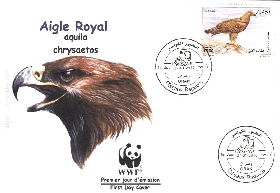 FDC Birds Raptors Royal Eagle 鳥類 fugler fåglar oiseaux Vögel 조류 pájaros 鳥 vogels - Image 1 of 1