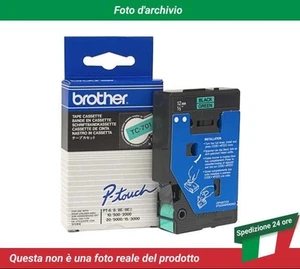 TC-701 Brother TC Tape Cassetta Nero su Verde - Photo 1/2