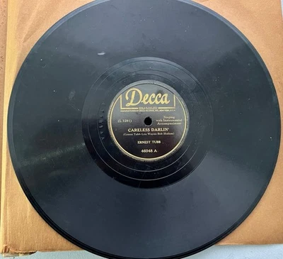 78RPM  Decca Ernest Tubb 46048 Careless Darlin & It's Been So Long Darlin - Image 1 of 2