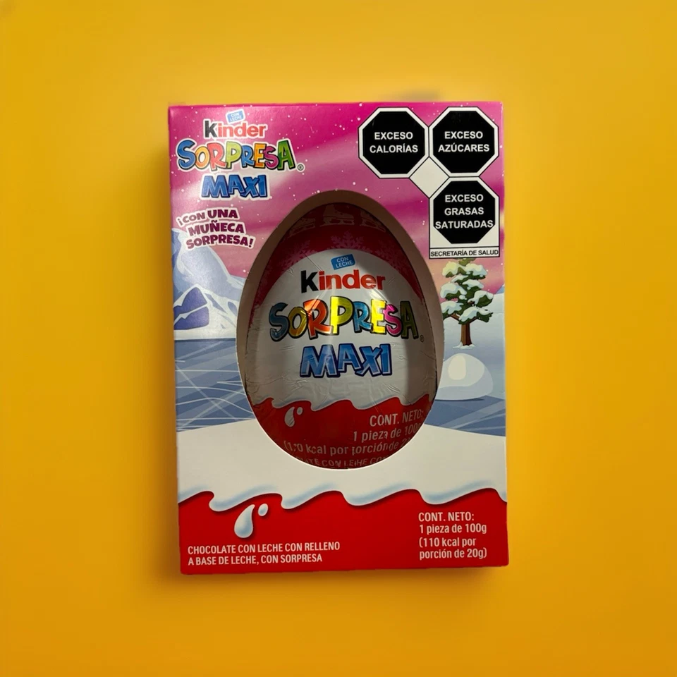 Kinder Sorpresa Maxi Huevo 1 Pieza (100g) Huevo Niña Muñeca Sorpresa Edición Limitada🎄 Foto 1 de 4