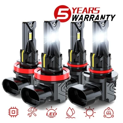 H11 9005 hb3 Led Headlight Bulbs Fit Peterbilt 567 2023 2024 2025 Low + High SET - Image 1 of 4