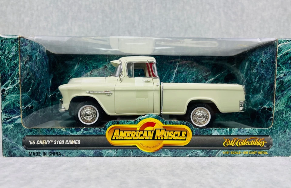 1955 Chevy 3100 Cameo Pickup Truck American Muscle Collector's Edition Ertl 1 18