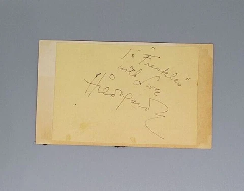 Big Band Cabaret Singer  Hildegarde Autographed Note Cover