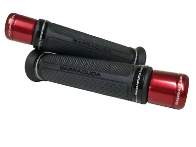 Suzuki GSX1250FA Barracuda Handlebar Grips Ring Black + Red Bar Ends - Image 1 of 3
