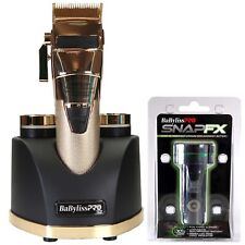 BaByliss PRO SnapFX Cordless Clipper Dual Battery System Gold + HiCap Battery
