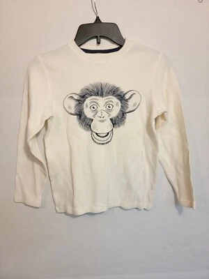 Camisa Jumping Beans Essential Manga Larga Niños Talla 7X Mono Blanco. Foto 1 de 4