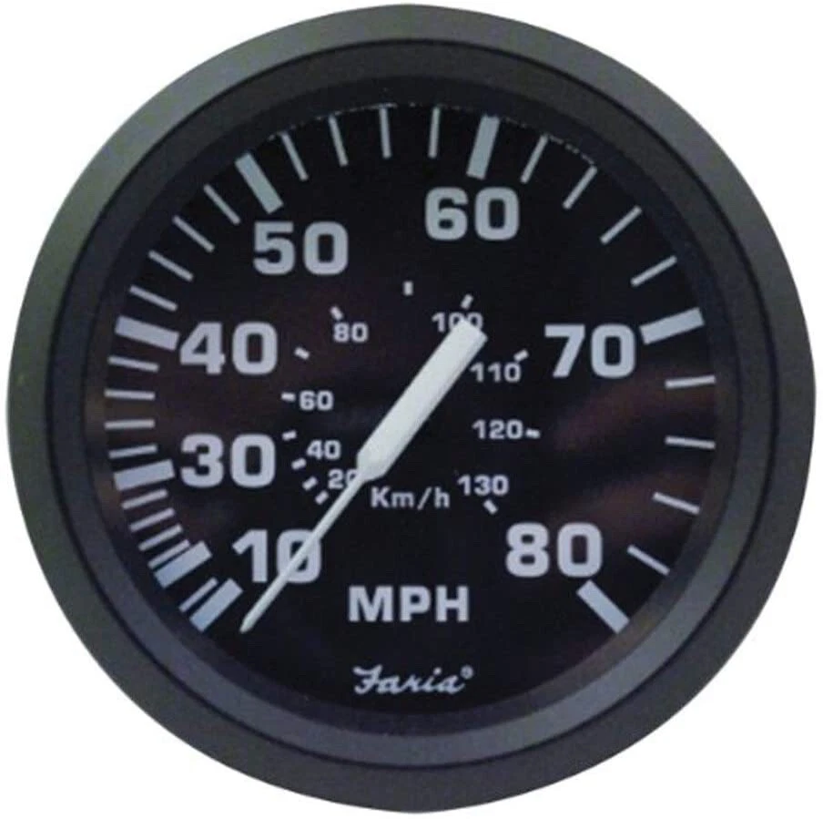 Euro velocímetro FARIA BEEDE 32812 80 MPH - 4 negro Foto 1 de 1
