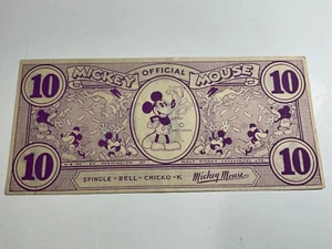 1930’s 10 Cent Spingle-Bell Chicko-K Mickey Mouse Cones Dollar Coupon - Bild 1 von 2