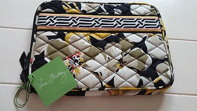 Estuche de viaje con funda de lector electrónico VERA BRADLEY DOGWOOD 7 x 9 negro dorado NUEVO Foto 1 de 4