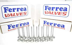 Ferrea 5000 Series Valves 1.6 EXH 2.02 INT +.100 Length Small Block Chevy SBC - Picture 1 of 3