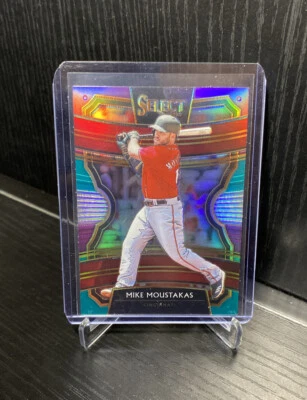 2020 Select MIKE MOUSTAKAS TRI-COLOR PRIZM Refractor Cincinnati Reds No.25 🔥 - Image 1 of 2