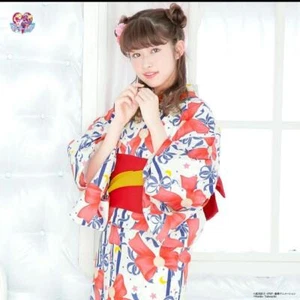 Sailor Moon Usagi 25th anniversary Japanese clothes Kimono Yukata & Obi set - Picture 1 of 4