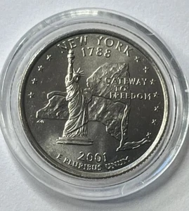 2001-D New York 25C State Quarter Uncirculated Mint - Picture 1 of 6