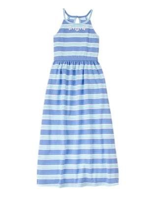 NWT Gymboree Sugar Reef Striped Maxi dress Girls SZ 4,6 - Image 1 of 2