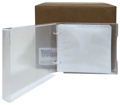 USDISC PP 聚乙烯盒 40 毫米活页夹套，24 盘（透明）批次 — 第 1/3 张图片