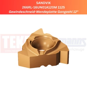 10 x SANDVIK 266RL-16UN01A120M 1125 placa giratoria roscada número de marchas 12" - Imagen 1 de 1