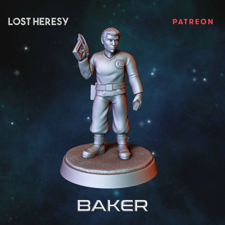 Baker - Resin Miniature | Sci Fi | Legion | Trek | Lost Heresy - Image 1 of 1