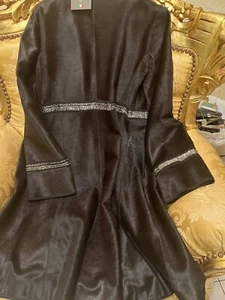 Benedetta Novi Italien Pelzmantel NP 5749 Echtfell Strass Ornament. WOW Effekt - Bild 1 von 24