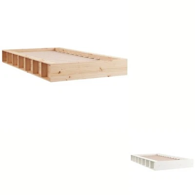 Solid Wood Bed Frame Mattress Foundation Bed Base Multi Colours/Sizes vidaXL - image 1 of 2