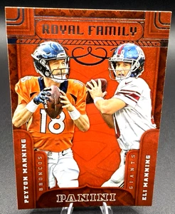 Peyton & Eli Manning 2016 Panini- DUAL INSERT CARD  ROYAL FAMILY #3 - Picture 1 of 11