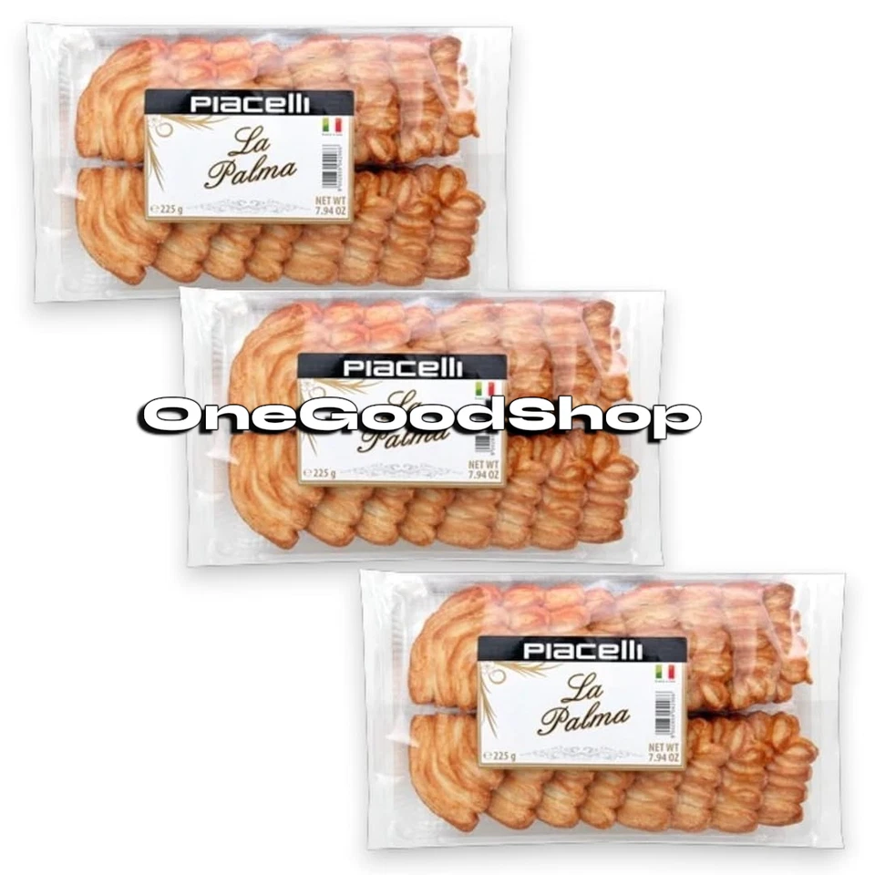 Pasteles inflados Piacelli Palmine - - 225 g/8 oz - Paquete de 3 Foto 1 de 4