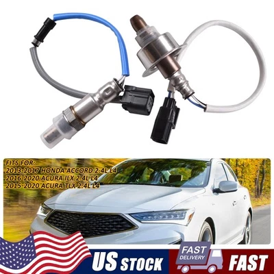 Sensor de oxígeno O2 2 piezas aguas arriba y aguas abajo para Honda Accord 2013-2017 2016-20 Acura ILX Foto 1 de 4