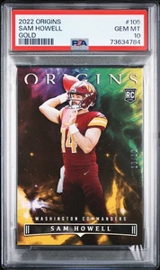 POP 1 2022 Origins Sam Howell Rookie RC GOLD Rookie /10 Commanders Bookend - Picture 1 of 3