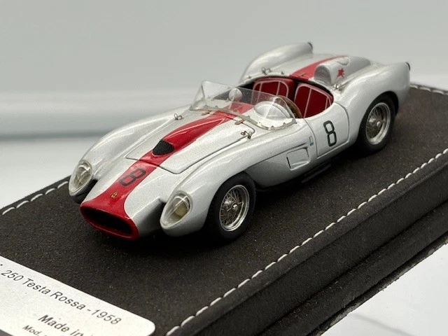 1/43 Tecnomodel Ferrari 250 Testa Rossa 1958 in Silver Red #8 #33