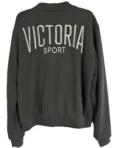 Victoria Sport by Victoria's Secret schwarze Bomberjacke mit durchgehendem Reißverschluss - Größe L - Bild 1 von 7
