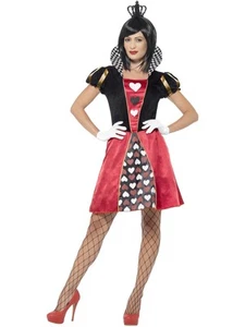 Smiffys Carded Queen Costume, Red (Size X1) - Picture 1 of 7